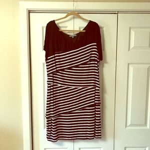 Black/white striped T-shirt dress